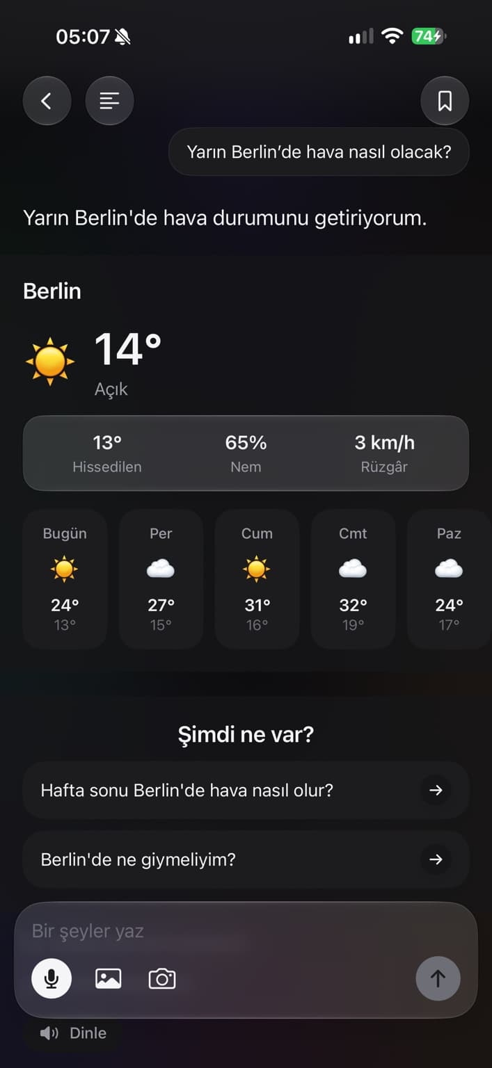 Veya weather experience